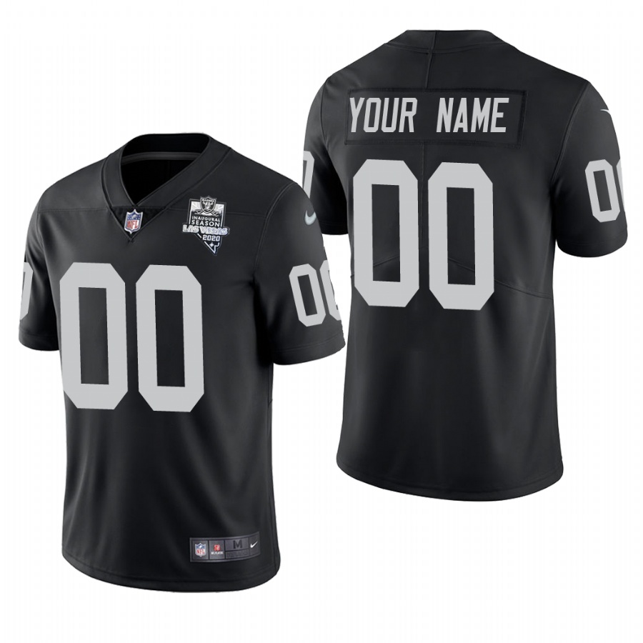 Wholesale Las Vegas Raiders Custom Men Nike 2020 Inaugural Season Vapor Limited NFL Jersey Black